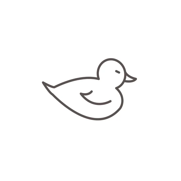 Jouet canard contour icône web — Image vectorielle