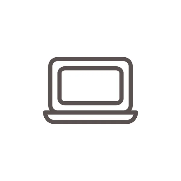 Ikony WWW prosty laptop — Wektor stockowy