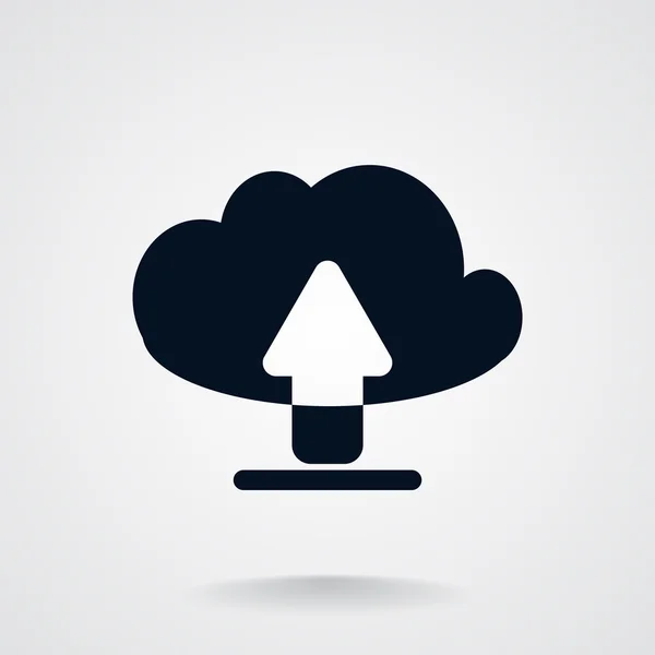 Symbole de téléchargement de fichiers Cloud — Image vectorielle