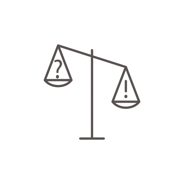 Schalen van Justitie eenvoudige web pictogram — Stockvector