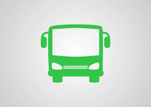Eenvoudige bus front web pictogram — Stockvector