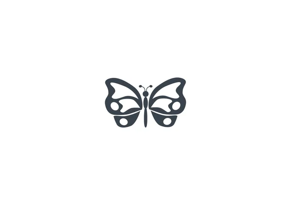 Butterfly spindelväv ikonen — Stock vektor