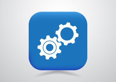 Yuvarlak vites basit simgesi 