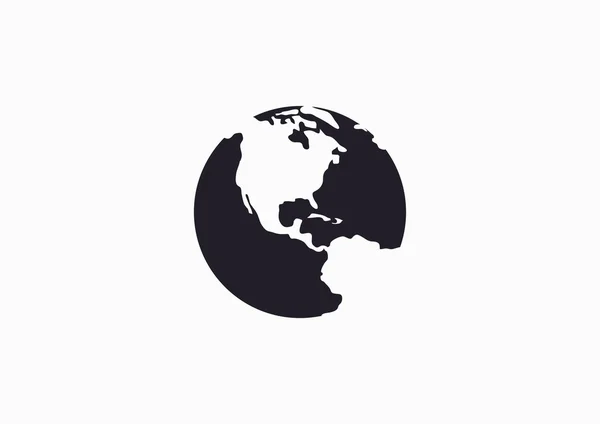 Planet earth web icon — Stock Vector