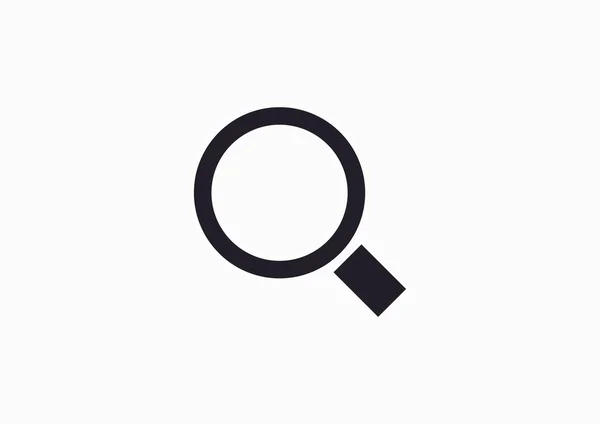 Jednoduchý zvětšovací skla ikona — Stockový vektor