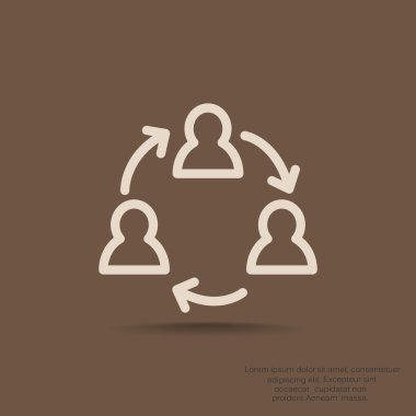 Grup insanların web simgesi