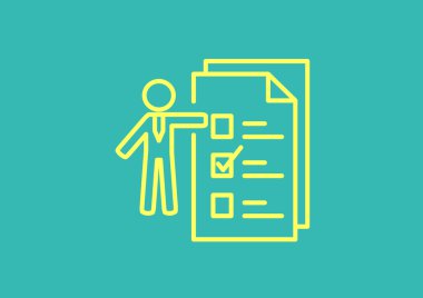 Kontrol listesi ile basit iş adamı