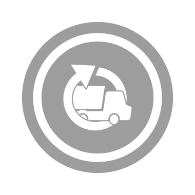 Yuvarlak ok ile basit kamyon 