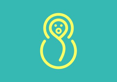 Basit çizgiler bebek bebek simge