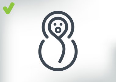 Basit çizgiler bebek bebek simge