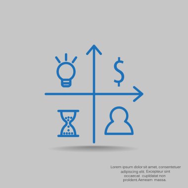 iş büyüyen grafik sunum simgesini