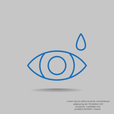 Göz damla basit simgesiyle