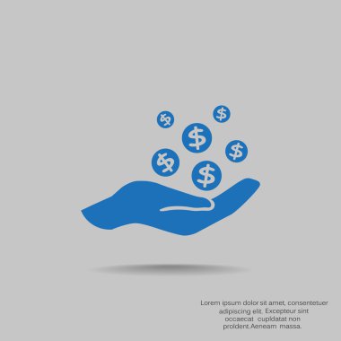 İnsan eline düşen paraları 