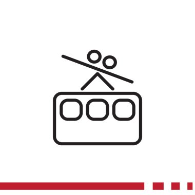 Füniküler tren yassı simgesi