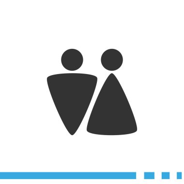 Cinsiyet işaretleri ile WC simgesi 