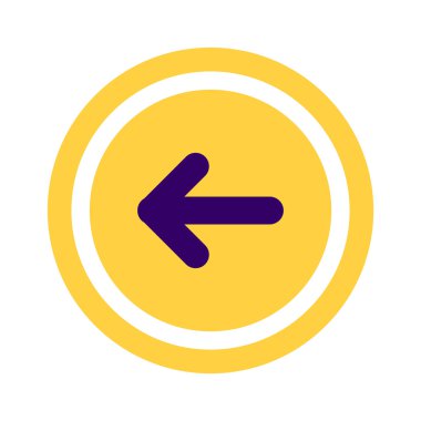 Ok işaret sol simgesi 