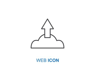 Bulut dosya indirme web simgesi