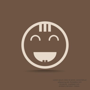 Mutlu bir çocuk yüzü doodle 