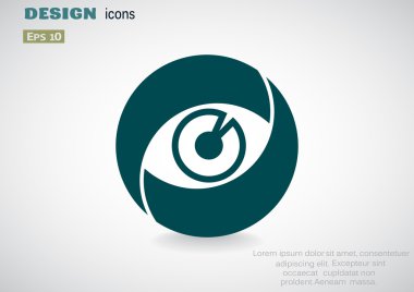 Objektif göz web simgesi 