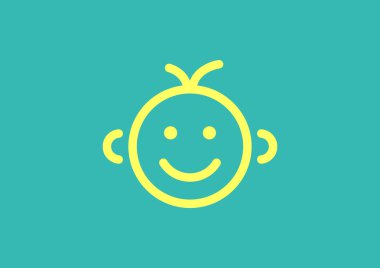 Mutlu bir çocuk yüzü doodle 