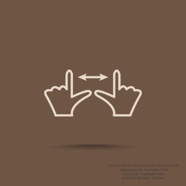 Dokunmatik ekran web simgesi 