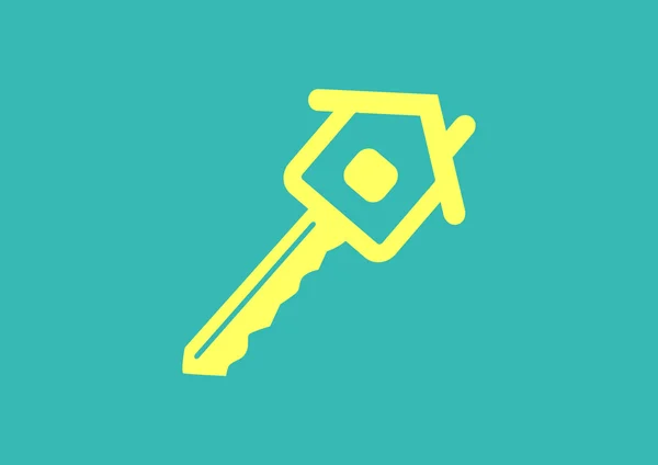 Haus Schlüssel Web-Symbol — Stockvektor