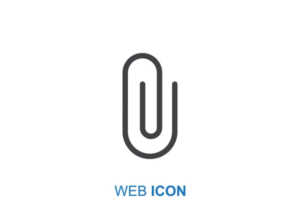 Simple paper clip web icon — Stock Vector