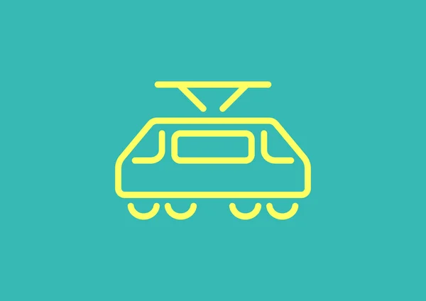 Ikona webové tramvaj — Stockový vektor