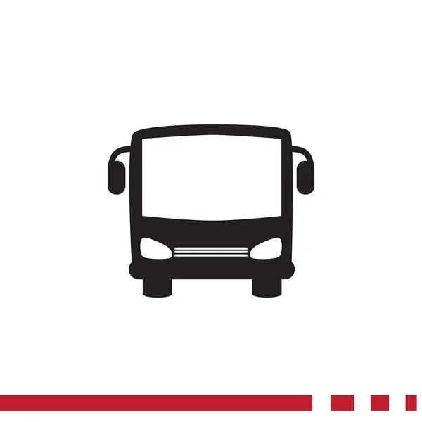 Eenvoudige bus front web pictogram — Stockvector