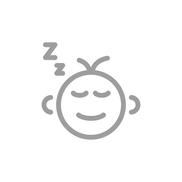Sílhueta de dormir bebê — Vetor de Stock