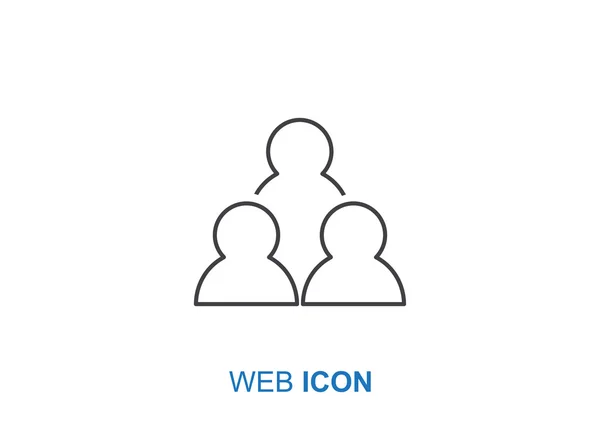Groupe de personnes icône web — Image vectorielle