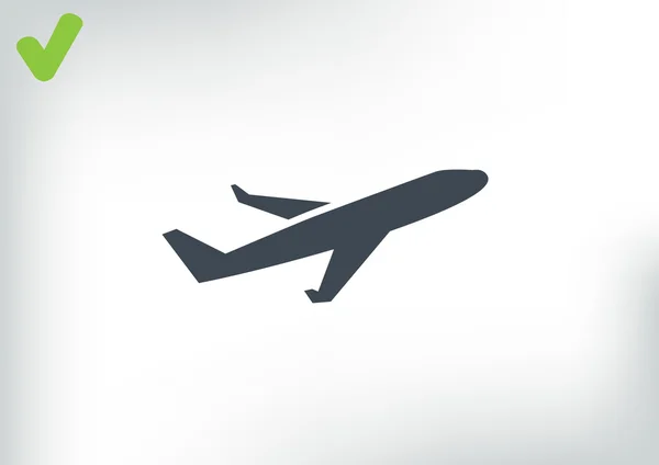 Basit uçak simgesi — Stok Vektör