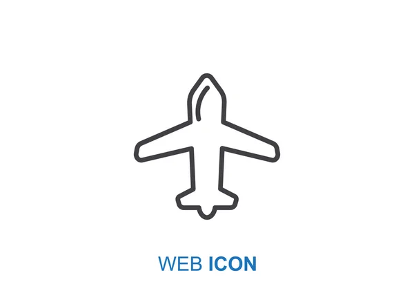 Icono web aeronave — Vector de stock