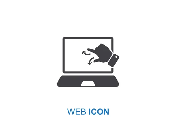 Touch-Bedienung Web-Symbol — Stockvektor