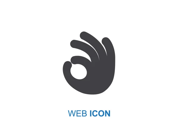 OK, ikona sieci web — Wektor stockowy