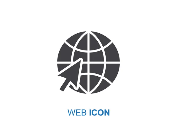 Glob ikona sieci web — Wektor stockowy