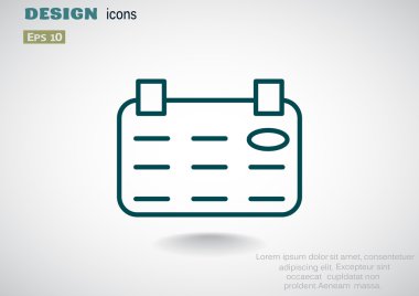 Takvim basit web simgesi yaprak