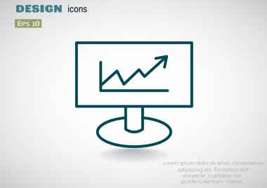 iş büyüyen grafik sunum simgesini