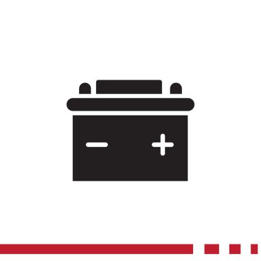 Basit araba pil web simgesi 
