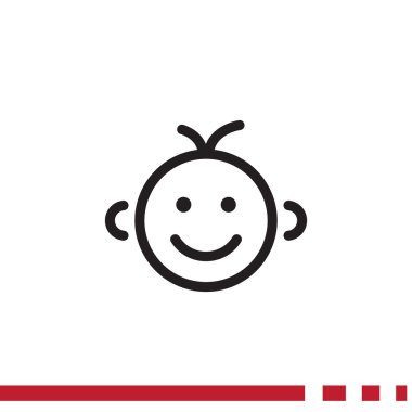 Mutlu bir çocuk yüzü doodle 