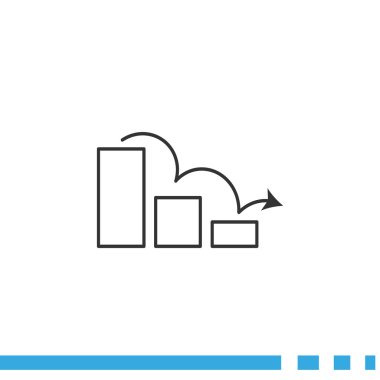 Grafik simgesi üzerinde Eğri ok 