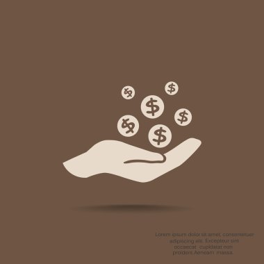 İnsan eline düşen paraları 