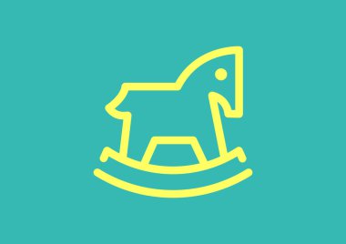 Çocuk oyuncak at web simgesi 