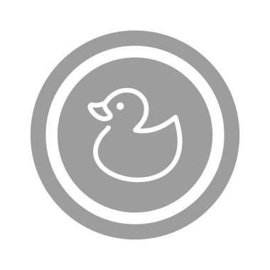 Oyuncak ördek yavrusu anahat web simgesi
