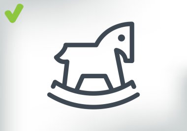 Çocuk oyuncak at web simgesi 