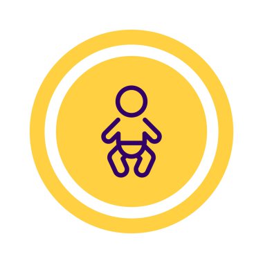 Basit çizgiler bebek bebek simge