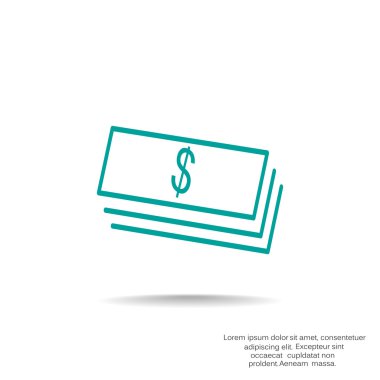 Dolar web simgesi yığını 