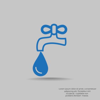 bir damla web simgesi ile musluk