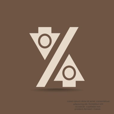 Yüzde işareti ile okları