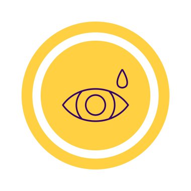 Göz damla basit simgesiyle